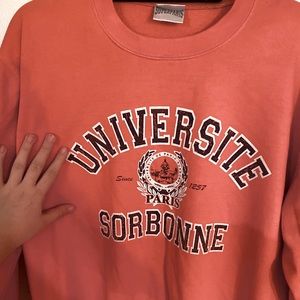 Salmon Colored Paris Crewneck